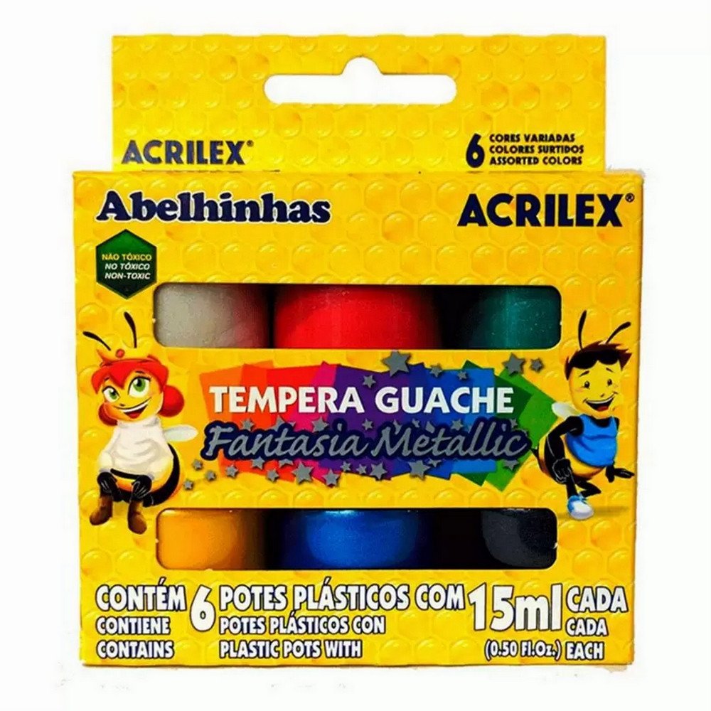 GUACHE ESCOLAR METALICO 15ML 6COR 020020000                 