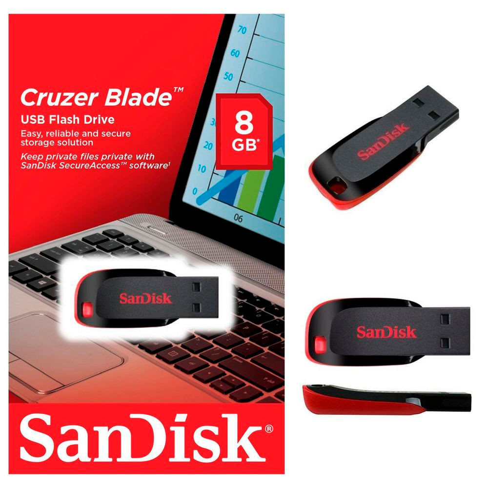 PEN DRIVE SANDISK USB 2.0 8GB PT SDCZ50-008G-B35