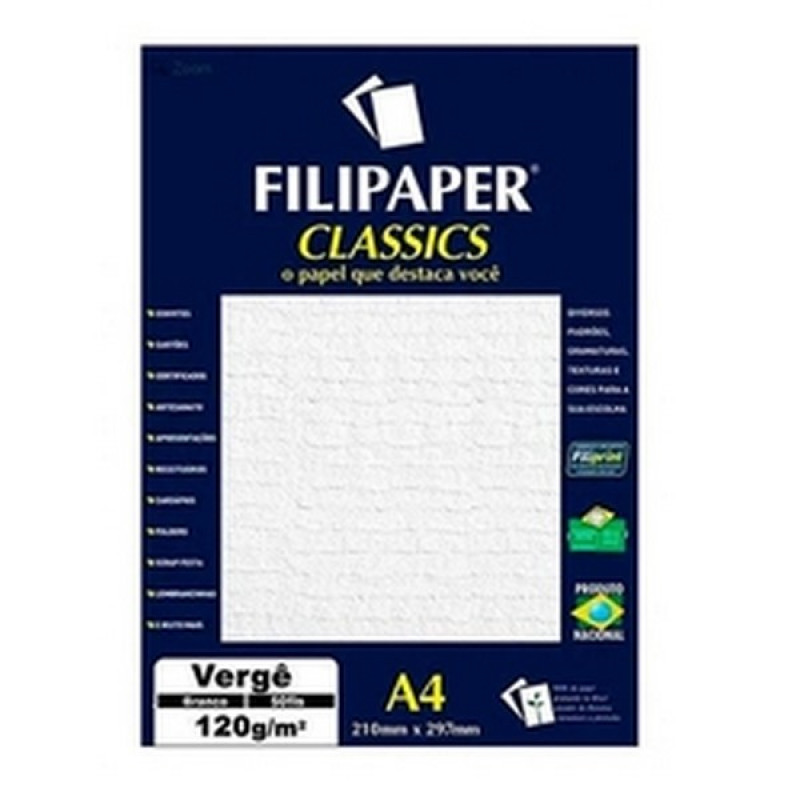PAPEL VERGE A4 120G BR 00032 (PT C/50 FL)