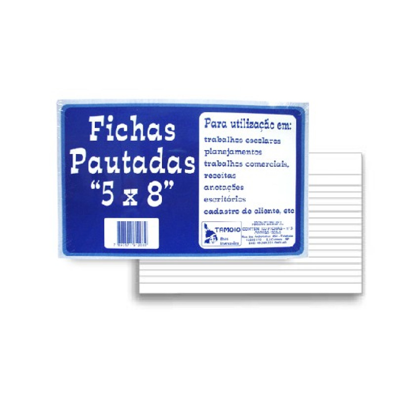 FICHA C/PAUTA 5X8 12X20 1203 (PT C/100 FL)