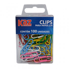 CLIPES P/PAPEIS N.2/0 COLORIDO KZ0507 (BI C/100 UN)
